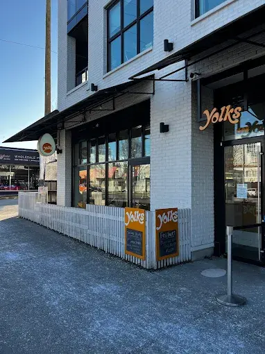 Yolks Breakfast & Brunch storefront on Hastings Street in Vancouver, BC